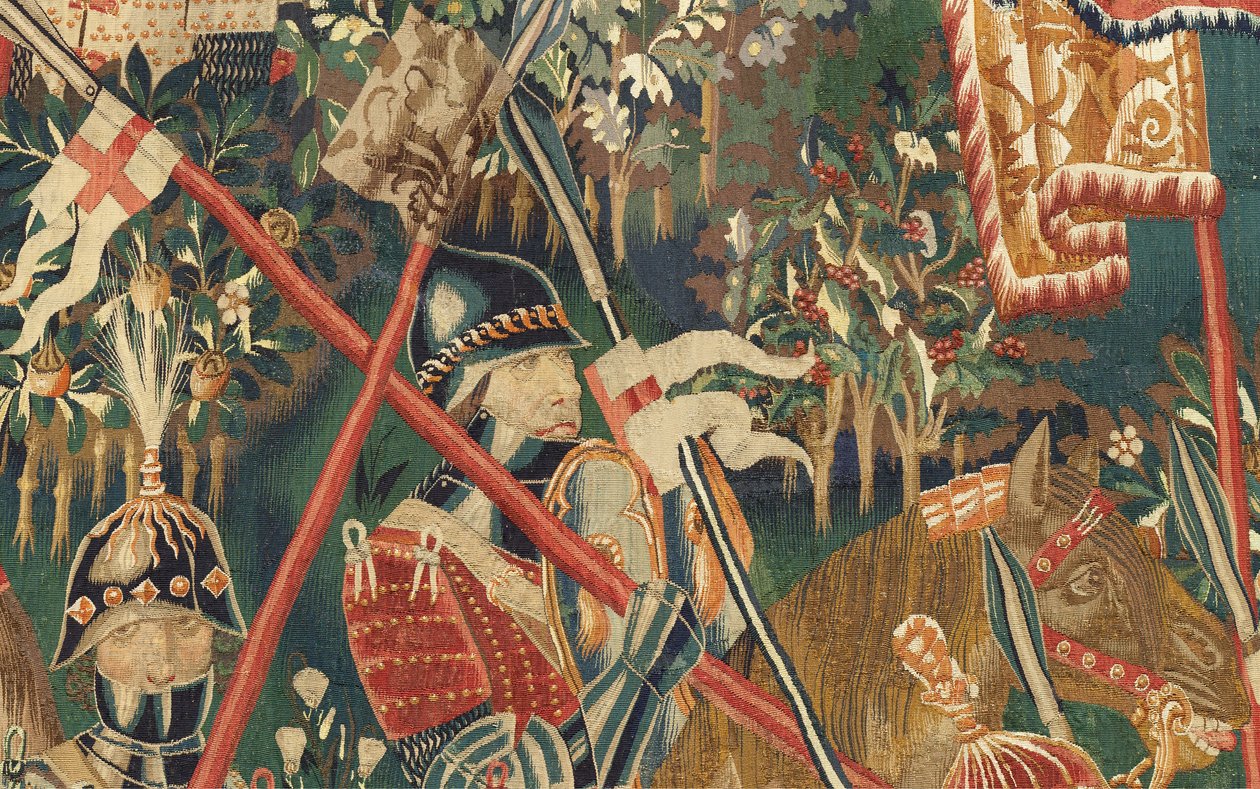 Seurakunnan kuvakudosmuseo (Pastrana Tapestriesin seurakuntamuseo). Flanderin kuvakudos. Tangerin valloitus (Tangerin valloitus, De inname van Tanger). Sarja Portugalin kuninkaan Alfonso I:n valloitukset. Tournai. Villa ja silkki tekijältä Flemish School