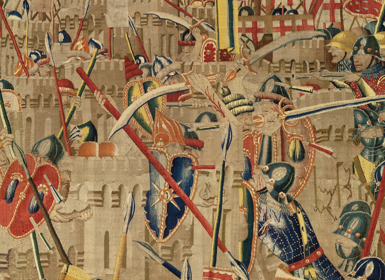 Seurakunnan kuvakudosmuseo (Pastranan seurakuntamuseo). Flanderin kuvakudos. Ota Arcila (Take of Arcila, Assault of Arcila, De inname van Arzila). Sarja Portugalin kuninkaan Alfonso I:n valloitukset (Portugalin Alfonso V:n valloitukset). Tournai. tekijältä Flemish School