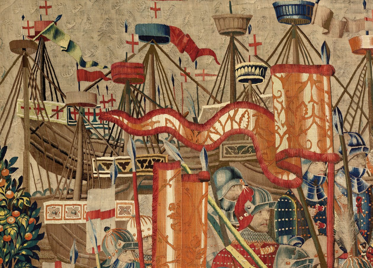 Seurakunnan kuvakudosmuseo (Pastrana Tapestries -seurakuntamuseo). Flanderin kuvakudos. Ota Asilah (Take of Asilah, Assault on Asilah, De inname van Arzila). Sarja Portugalin kuninkaan Alfonso I:n valloitukset. Tournai. tekijältä Flemish School