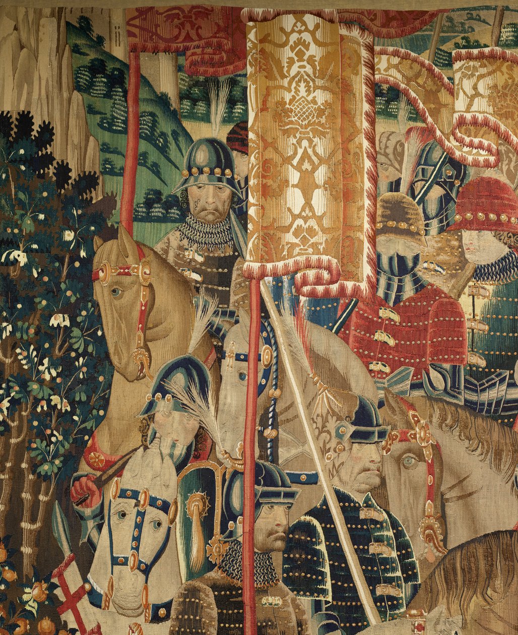Seurakunnan kuvakudosmuseo (Pastrana Tapestriesin seurakuntamuseo). Flanderin kuvakudos. Tangerin valloitus (Tangerin valloitus, De inname van Tanger). Sarja Portugalin kuninkaan Alfonso I:n valloitukset. Tournai. Villa ja silkki tekijältä Flemish School