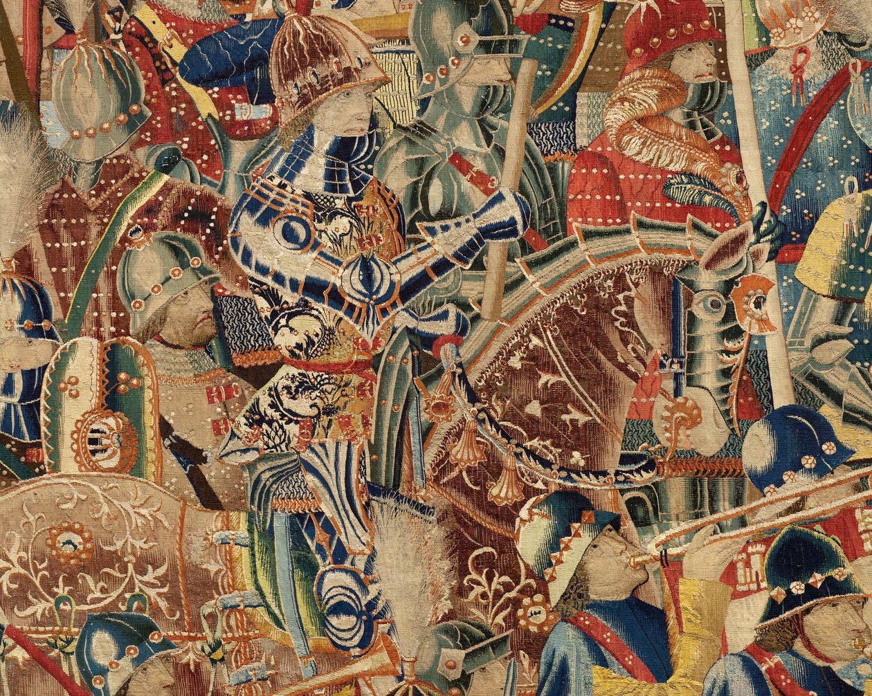 Seurakunnan kuvakudosmuseo (Pastrana Tapestriesin seurakuntamuseo). Flanderin kuvakudos. Ota Asilah (Take of Asilah, Assault on Asilah, De inname van Arzila). Sarja Portugalin kuninkaan Alfonso I:n valloitukset. Tournai. tekijältä Flemish School