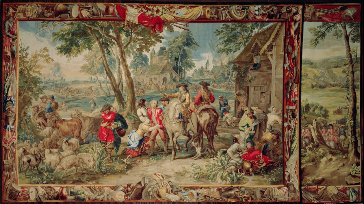 Ryöstö, The Military Science -sarjasta, Judocus de Vosin työpaja, n. 1715-24 tekijältä Flemish School