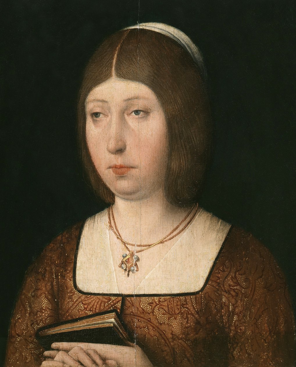 Muotokuva Isabellasta "Katolinen", Kastilian kuningatar, n. 1490 tekijältä Flemish School