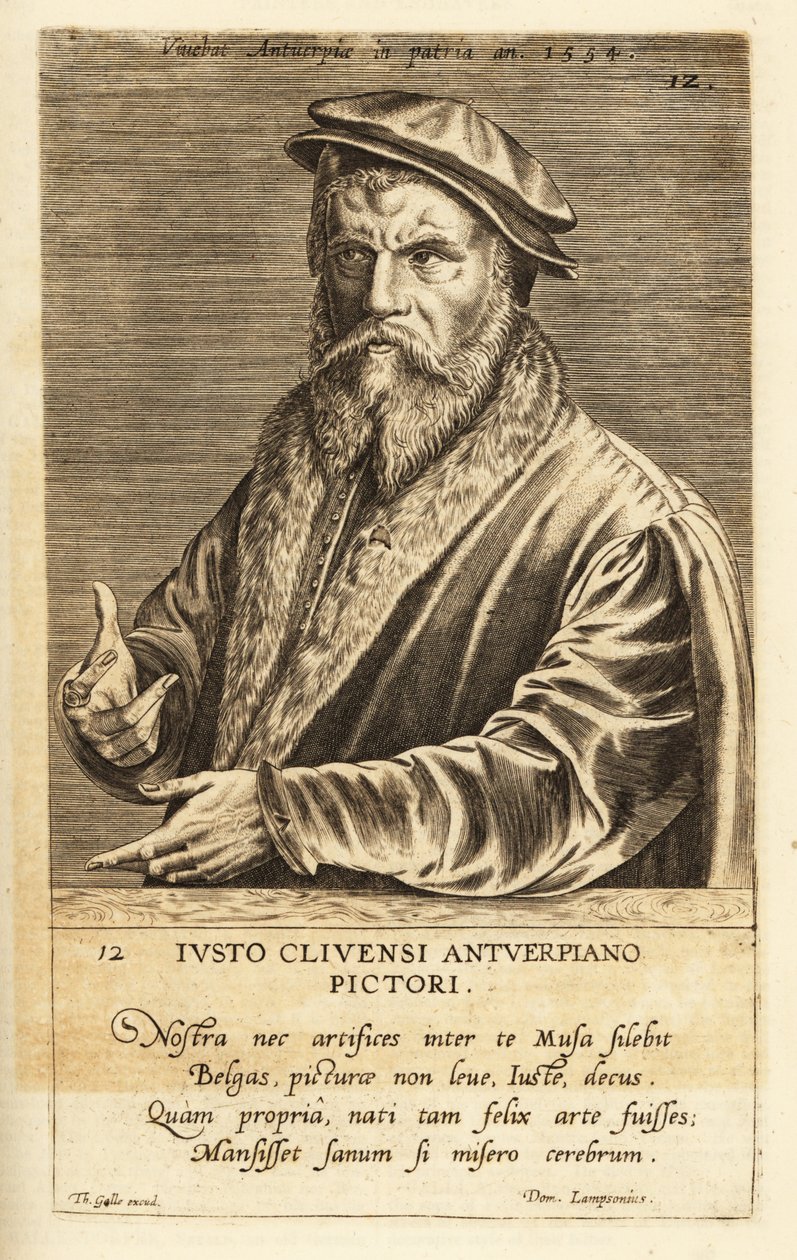 Joos van Cleven muotokuva, Antwerpenissä toimiva flaamilainen taidemaalari, n. 1485-1540 tekijältä Flemish School