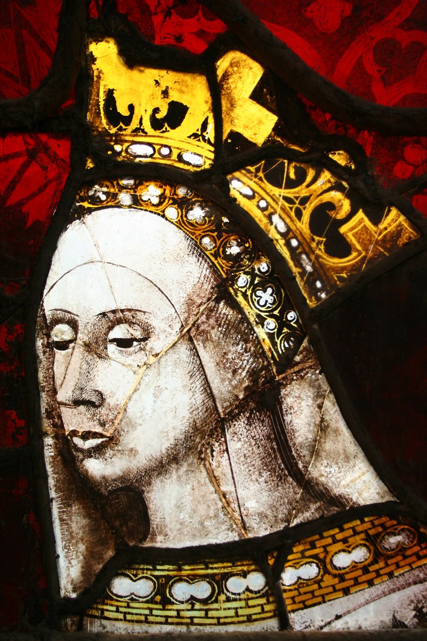 Kuningatar Elizabeth Woodville, n. 1480 (lasimaalaus) tekijältä Flemish School