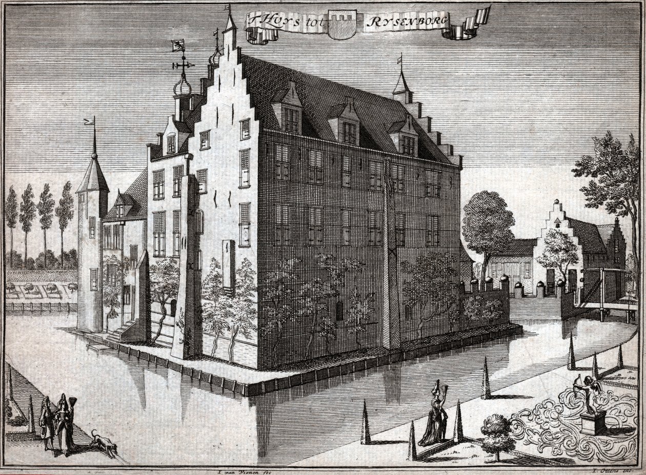 Rijsenburgin linna. (kaiverrus tekijältä Flemish School