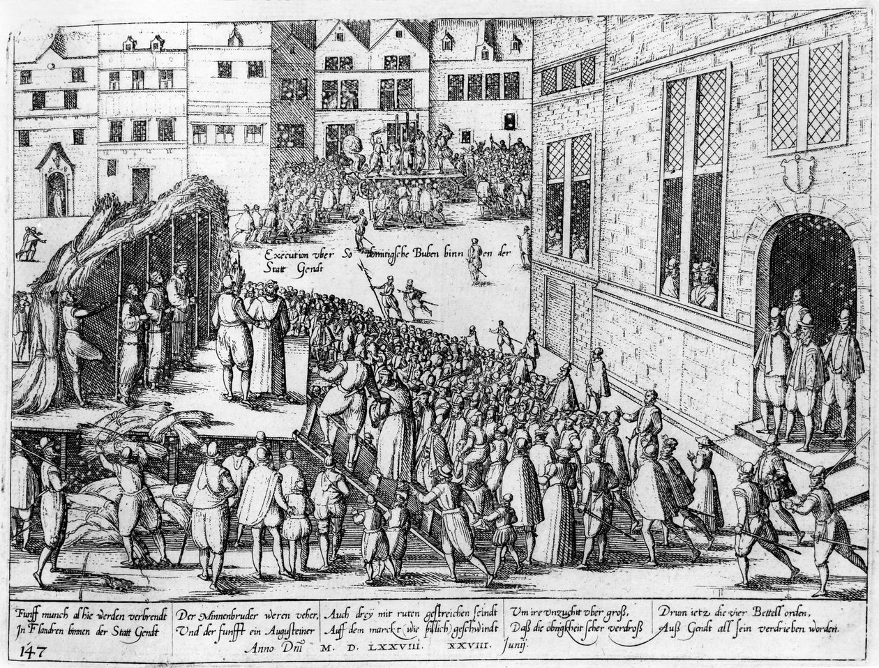 Kohtauksia espanjalaisesta inkvisitiosta Gentissä kesäkuussa 1578 tekijältä Flemish School