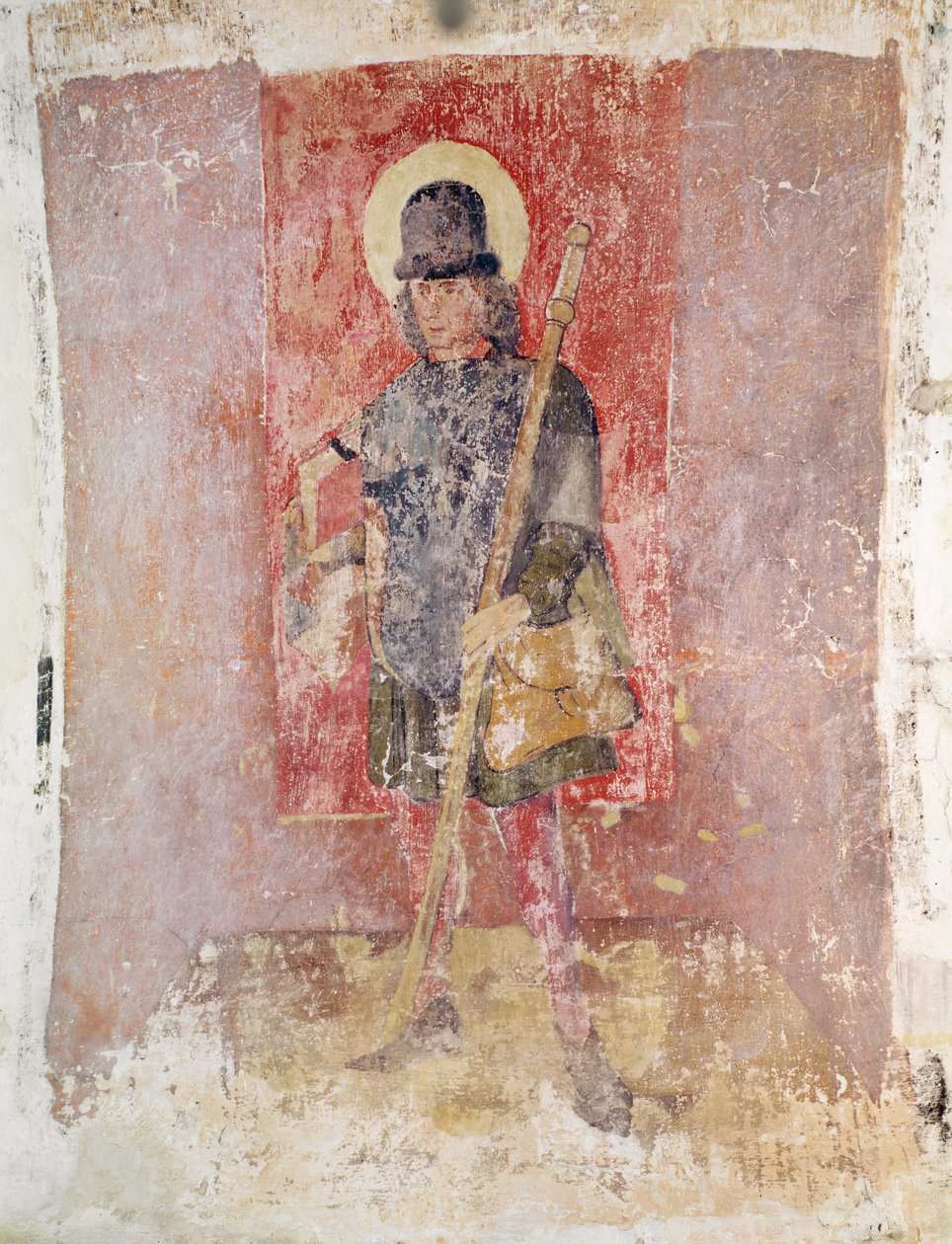 St. Brendan of Ireland, seinämaalaus kryptasta, n. 1480-1540 tekijältä Flemish School