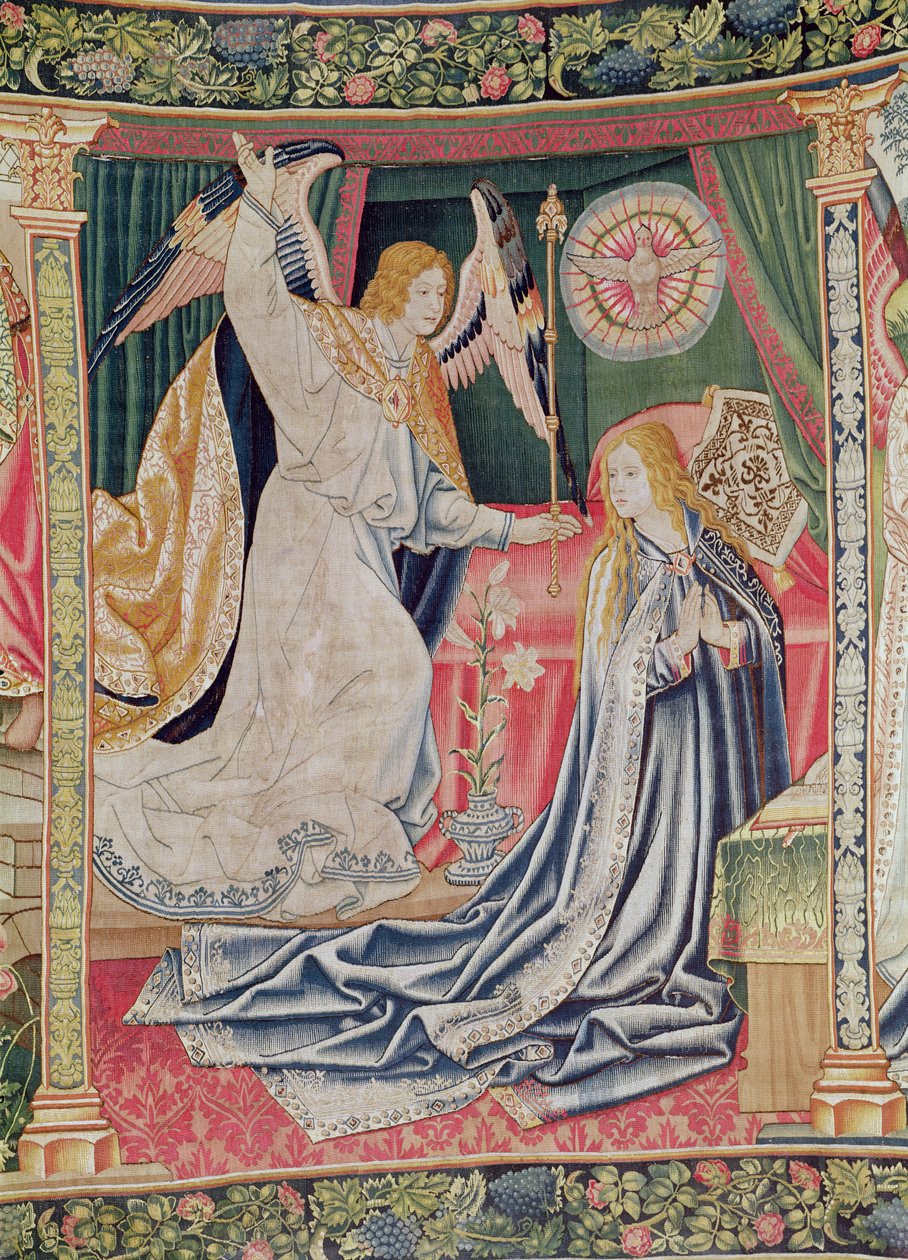 The Annunciation, Bryssel-työpaja, n. 1510 tekijältä Flemish School