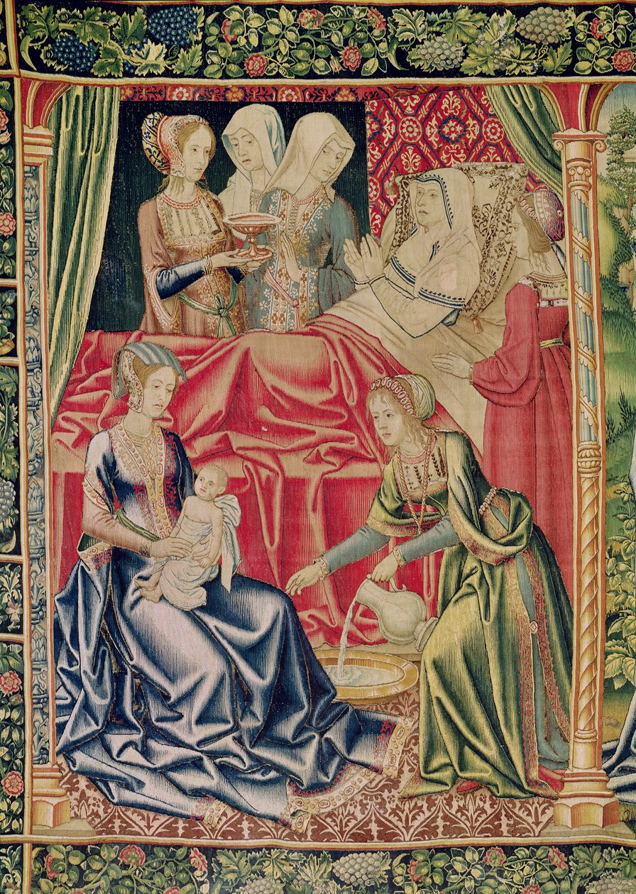 Neitsyen syntymä, Brysselin työpaja, n. 1510 tekijältä Flemish School