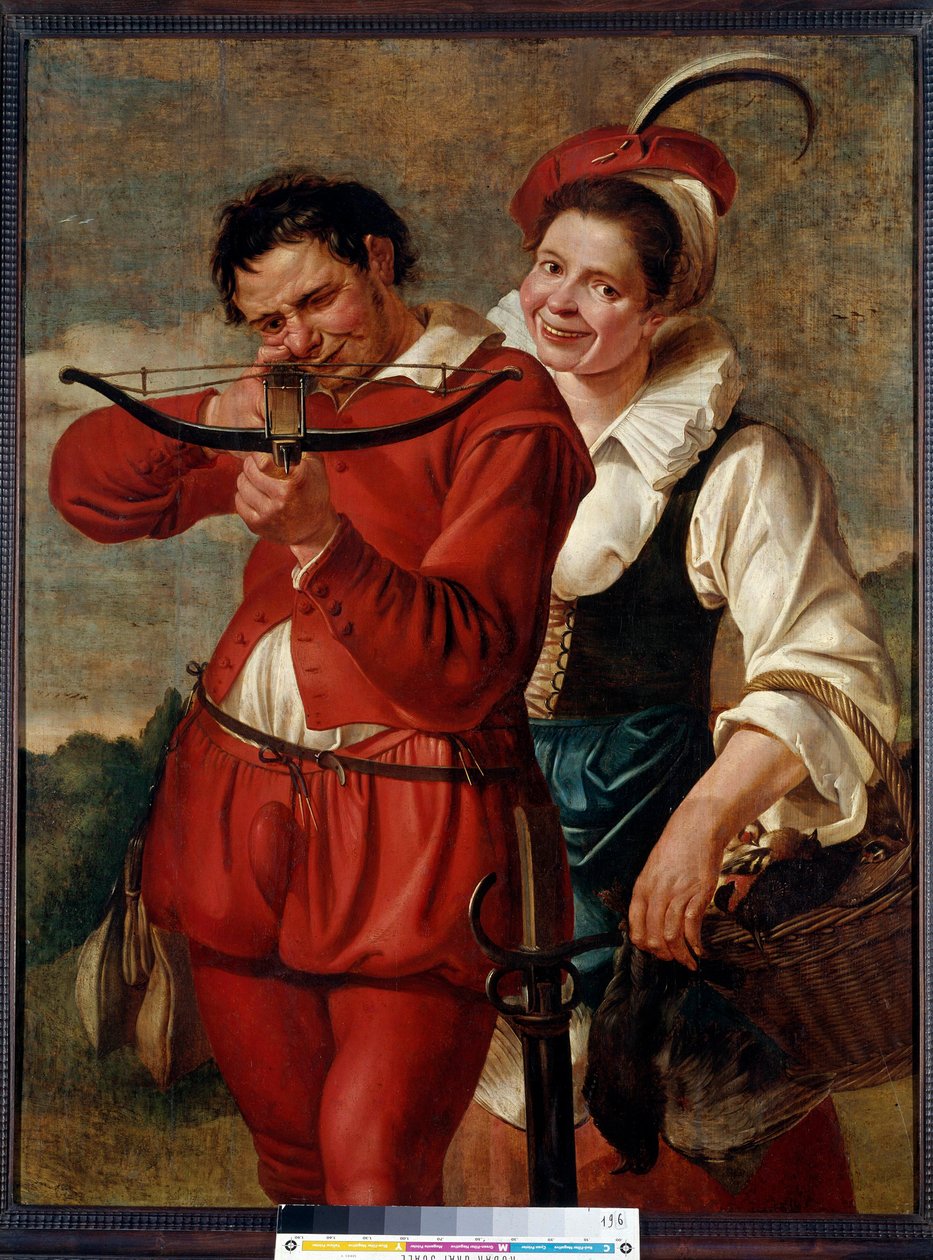 Mestari De Harlemin (Frans Hals?) maalaus Varsijousi ja hänen vaimonsa (vuoden 1610 jälkeen). 17. vuosisata. Praha, Kansallisgalleria tekijältä Flemish School