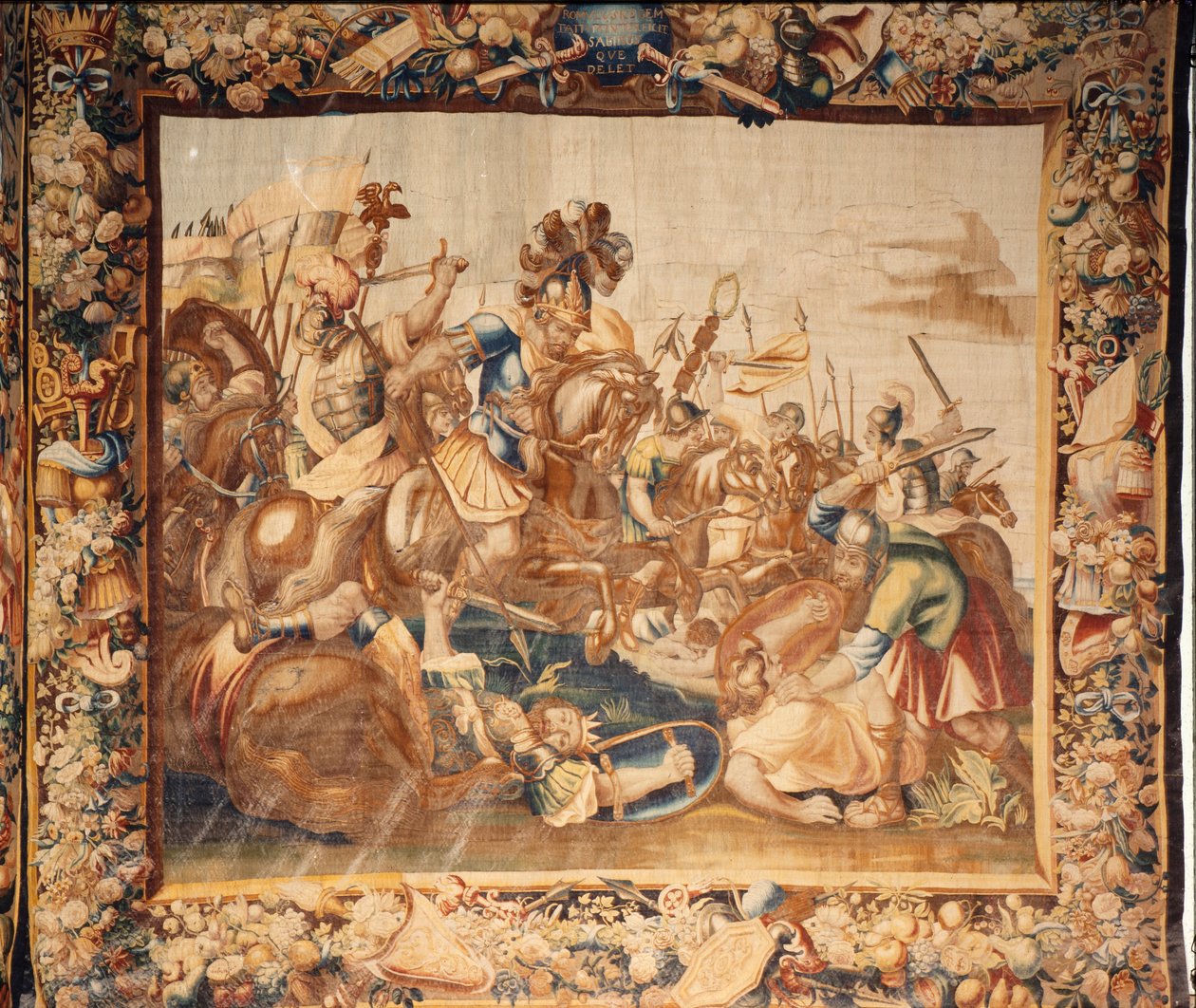Katedraali (Catedral de Santa María de Sigüenza). Tuomiokirkon kokoelma. Flanderin kuvakudos. Rooman historia. Allekirjoitus: Ian Le Clerc, D Eggermans. Bryssel. Aloita 1700-luvulla. tekijältä Flemish School