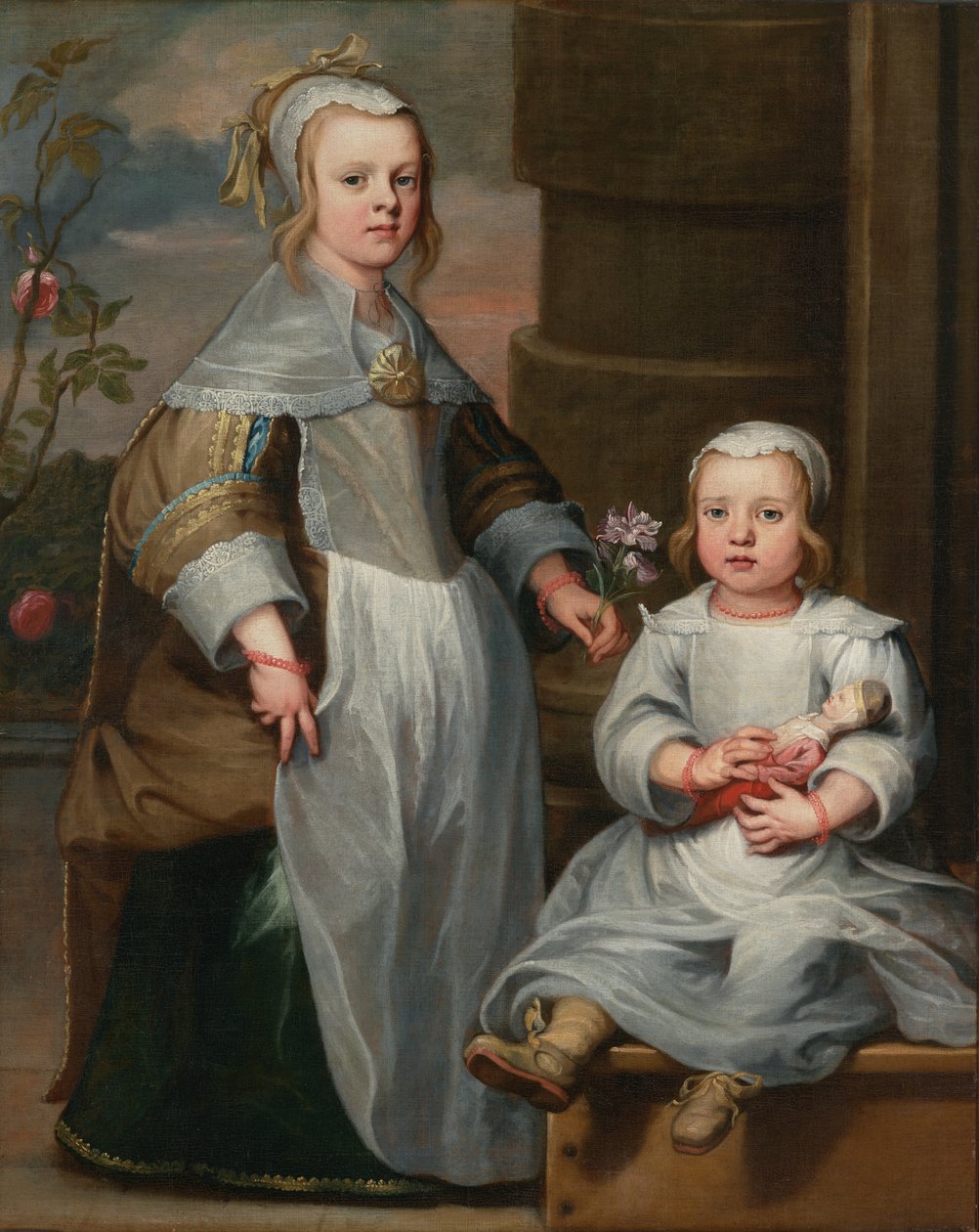 Two Sisters, n. 1650-60 (öljy kankaalle) tekijältä Flemish School