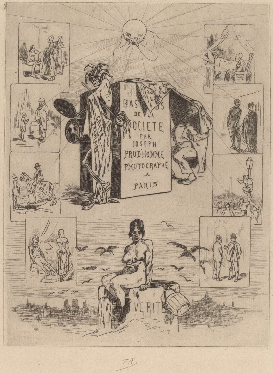 Etukuva: Yhteiskunnan kuonat Les bas-fonds de la societe, 1864. tekijältä Félicien Rops