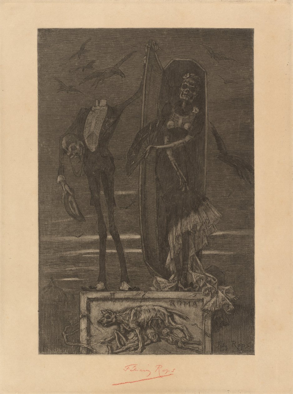 Korkein varapuheenjohtaja: Frontispiece, 1884. tekijältä Félicien Rops