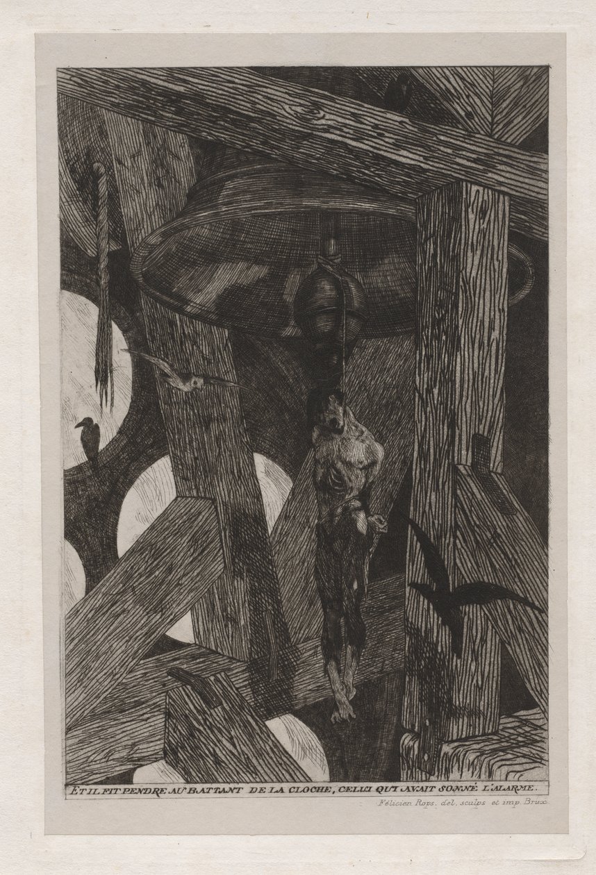 Ulenspiegelin ja Lamme Goedzakin legenda ja seikkailut: Hirtetty mies..., 1867. tekijältä Félicien Rops