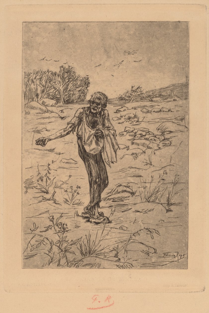 Vertaus kylväjästä Vertausten kylväjä, 1876. tekijältä Félicien Rops