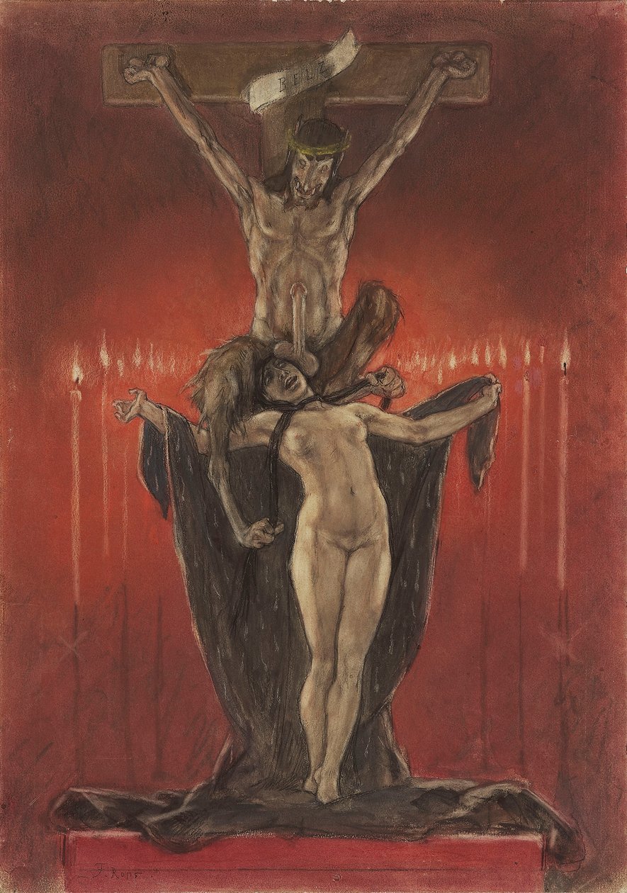 Satanistien Golgata tekijältä Félicien Rops