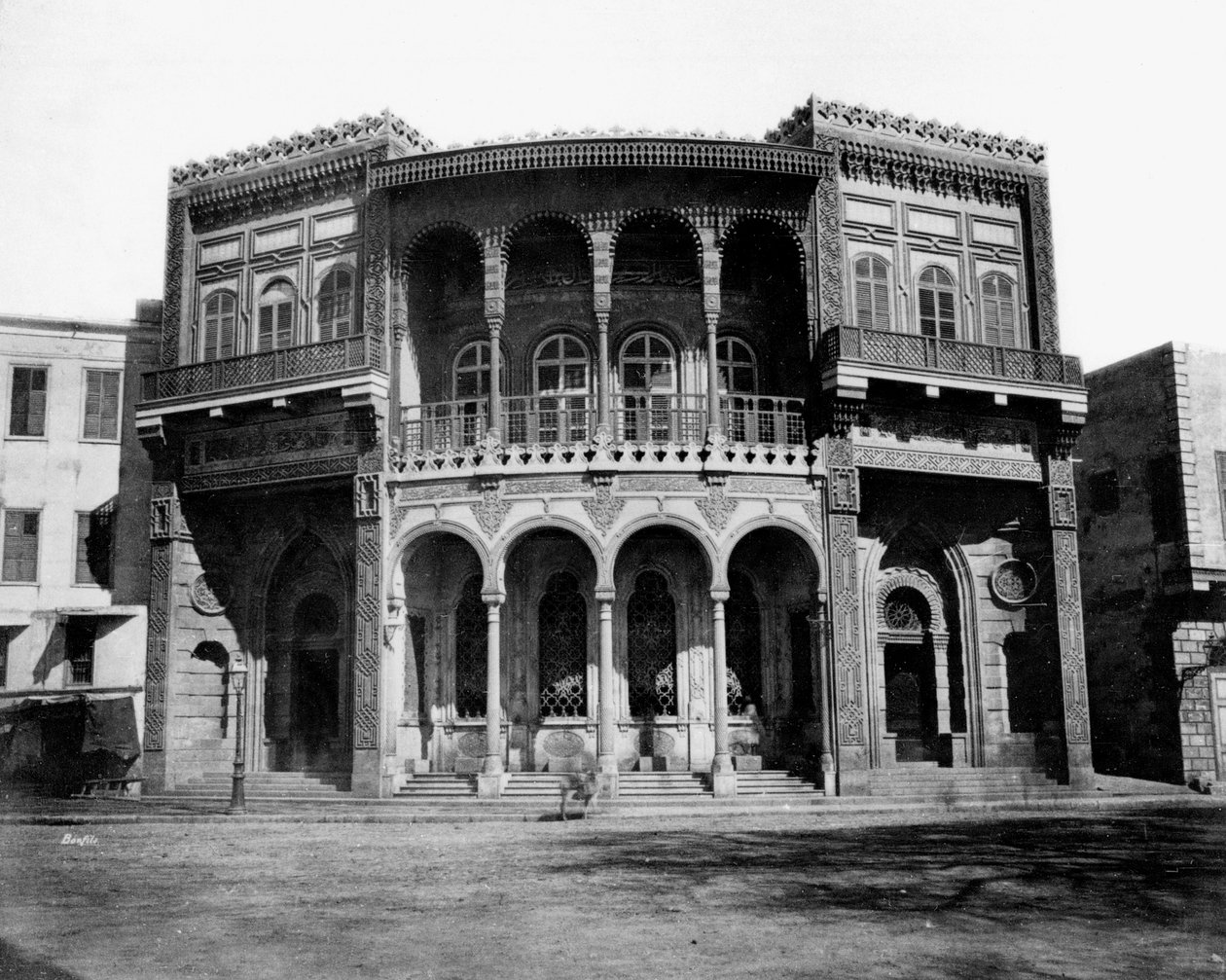 Voimassa olevan suihkulähde, Kairo, Egypti, 1878 tekijältä Félix Bonfils