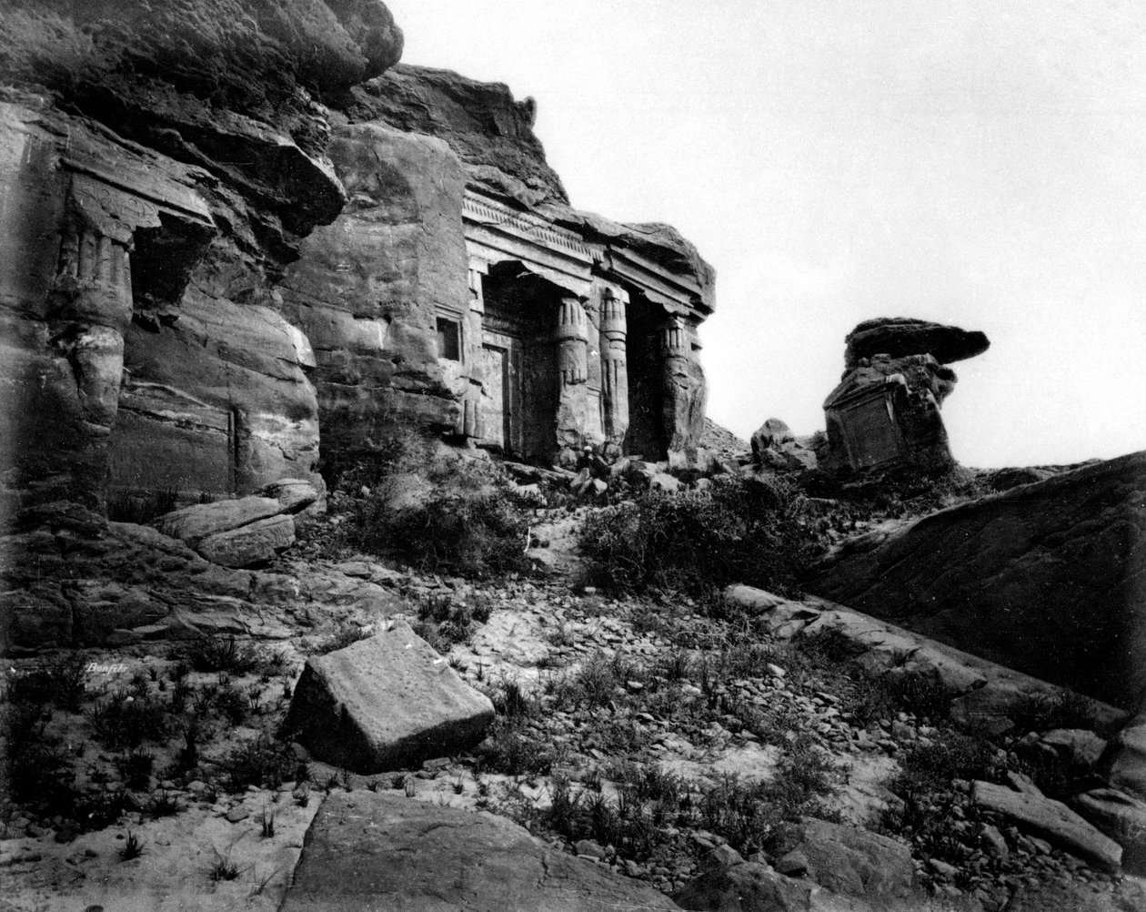 Gebel Silsileh, Egypti, 1878 tekijältä Félix Bonfils