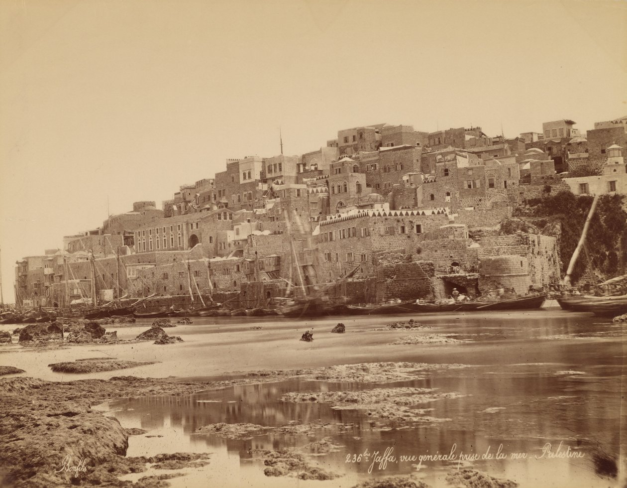 Jaffa, yleinen näkymä mereltä - Palestiina tekijältä Félix Bonfils