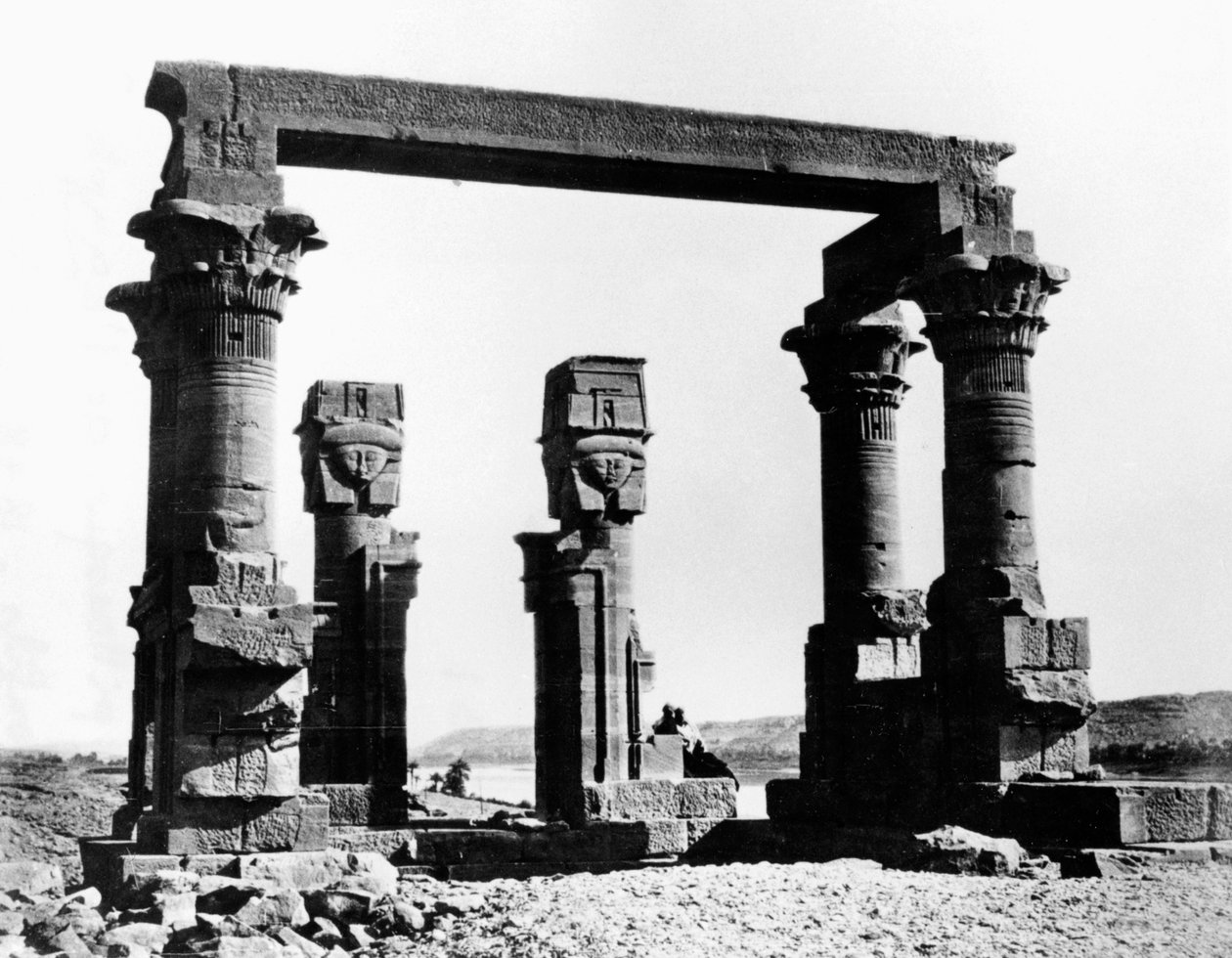 Qertassin kioski, Nubia, Egypti, 1878 tekijältä Félix Bonfils