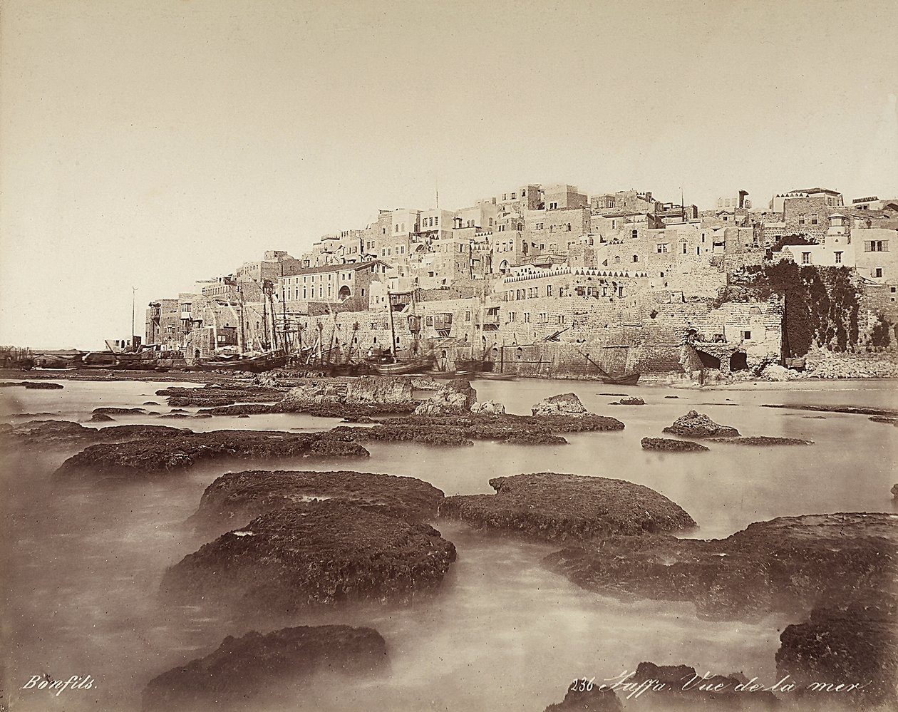 Panoraamanäkymä Jaffaan, Israeliin tekijältä Félix Bonfils