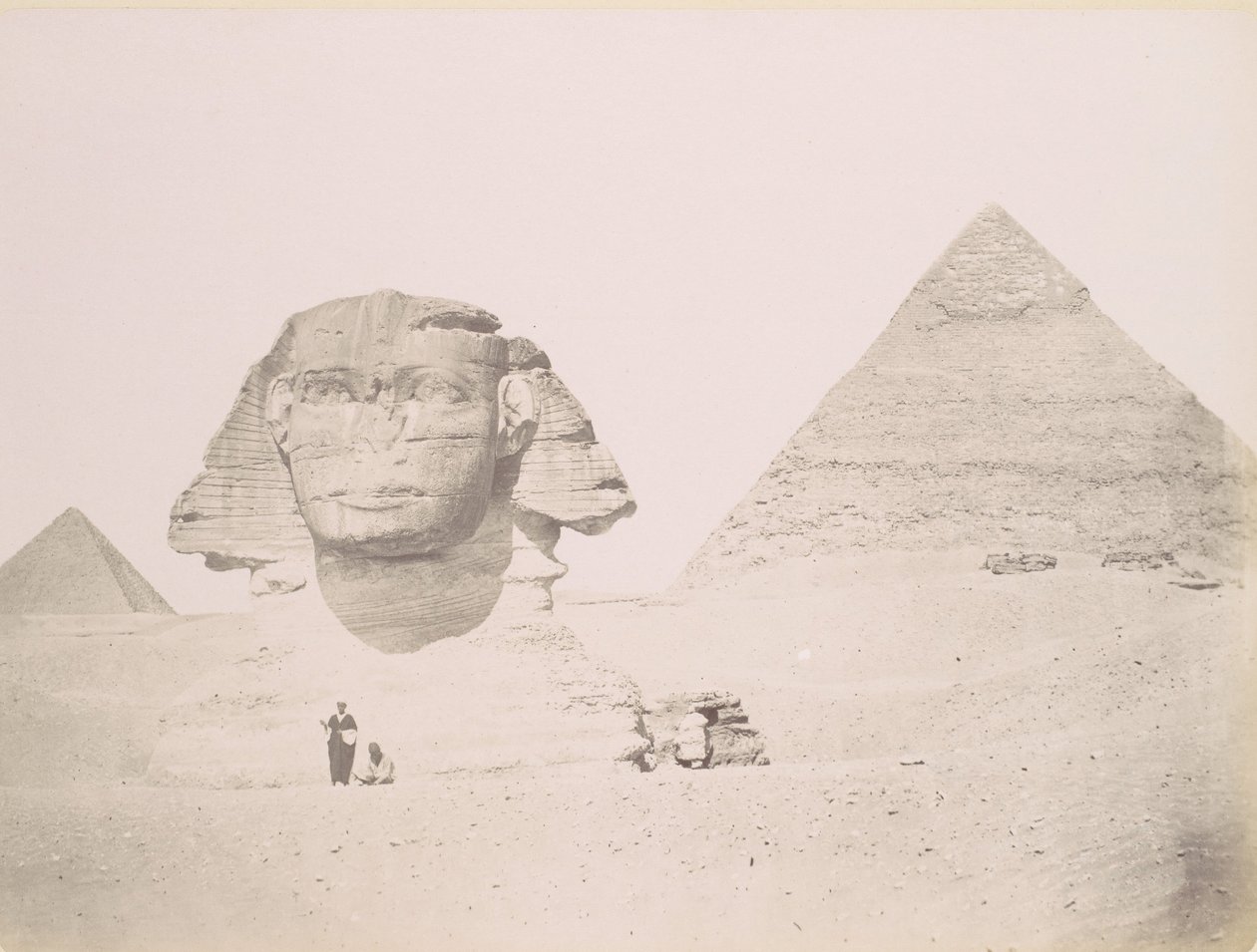 Pyramides et le Sphinx, 1860-70, painettu n. 1870. tekijältä Félix Bonfils