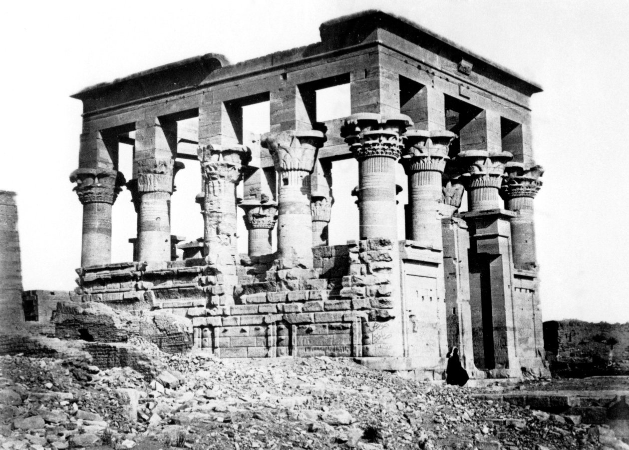 Trajans-kioski Philaessa, Nubiassa, Egyptissä, 1878 tekijältä Félix Bonfils