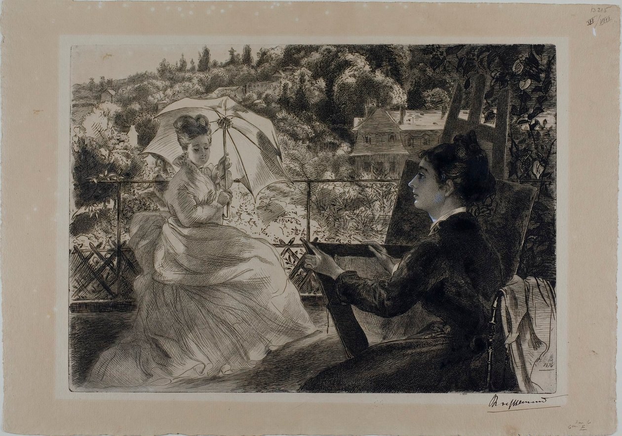 Villa Brancasin terassi tekijältä Félix Henri Bracquemond