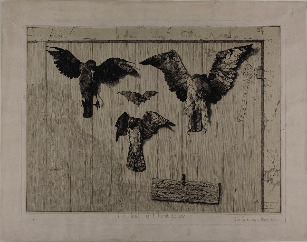 Oven yläosa tekijältä Félix Henri Bracquemond