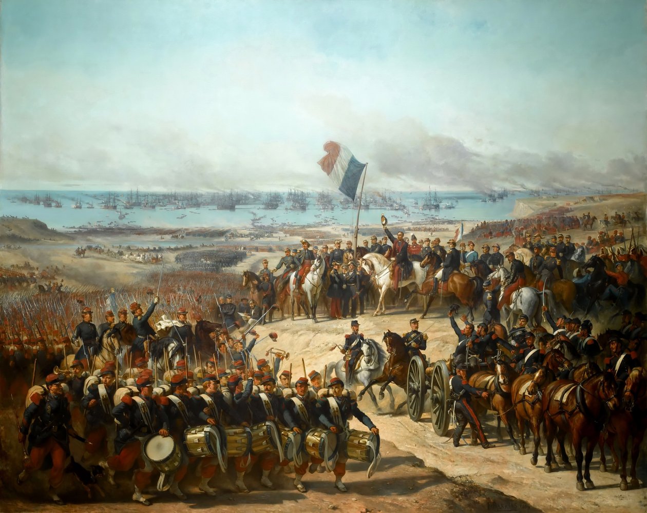 Ranskan armeijan maihinnousu Eupatoriassa, 14. syyskuuta 1854 tekijältä Félix Joseph Barrias