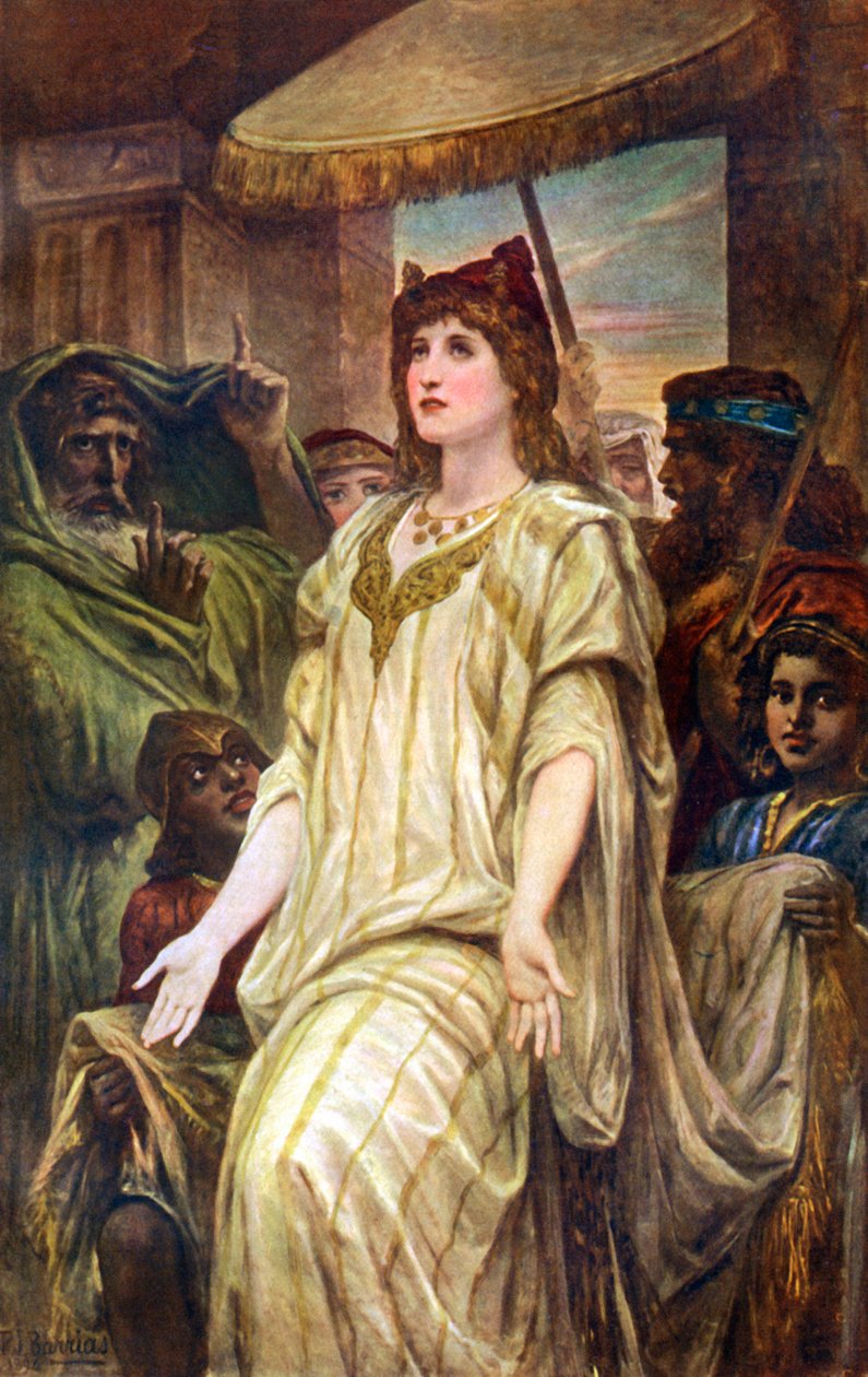 Esther rukoilee kansansa puolesta, 1926. tekijältä Félix Joseph Barrias