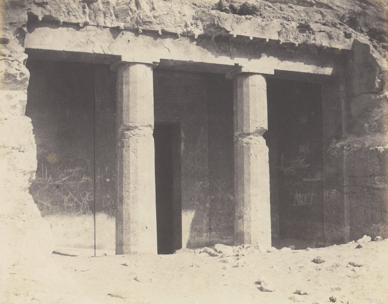 Béni-Haçan, Arquitectura hipogea - Tomba de Névothph, 1851-52, imprès 1853-54. finlandès tekijältä Félix Teynard