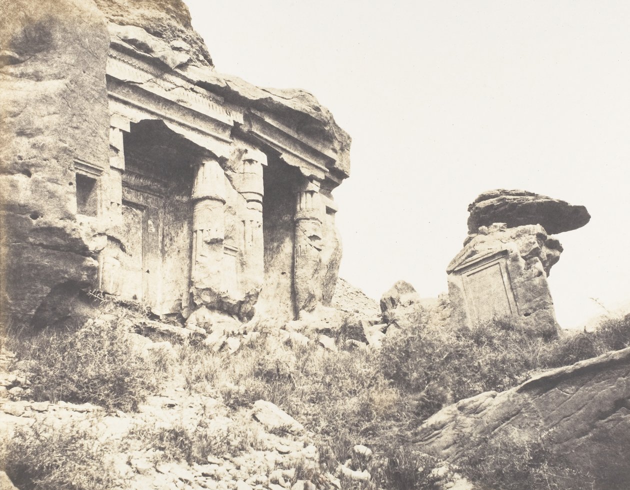 Djebel Selséléh Silsilis, Steles Architecturales Carved In The C..., 1851-52, imprès 1853-54. tekijältä Félix Teynard