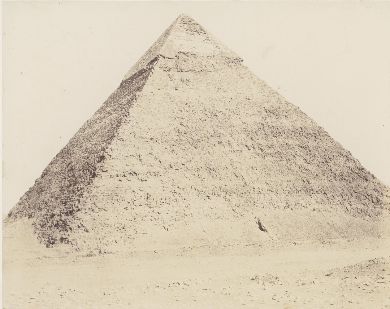 Djizeh Necropolis of Memphis, Chephrenin pyramidi, 1851-52, painettu 1853-54. tekijältä Félix Teynard