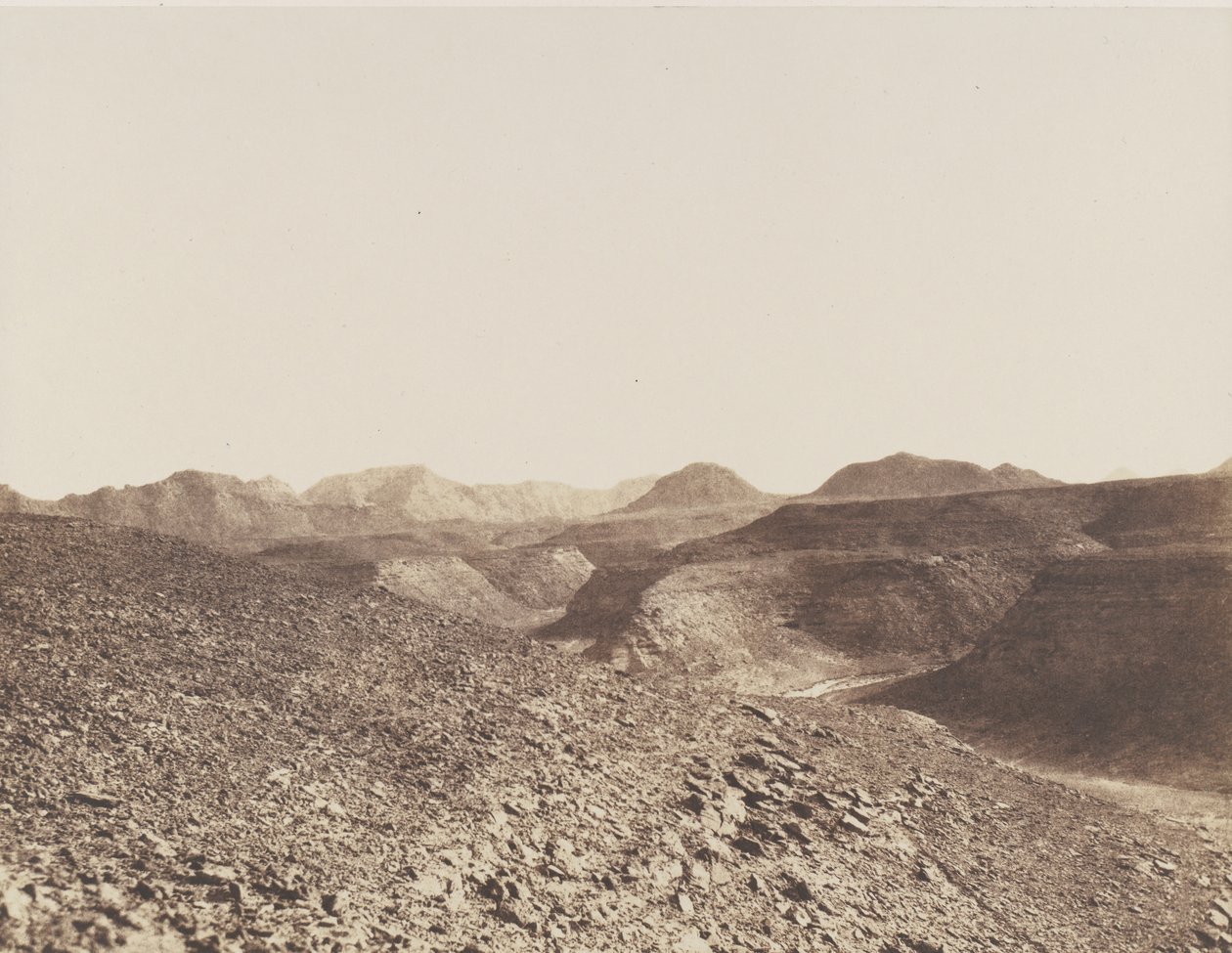 Nubia, Ibrimin ympäristö, Arabian ketju - Näkymä rotkolle, 1851-52. tekijältä Félix Teynard