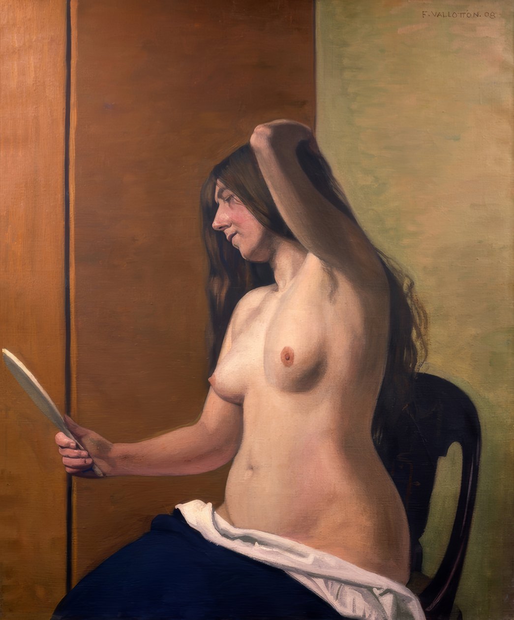 Alaston peilin kanssa tekijältä Félix Vallotton