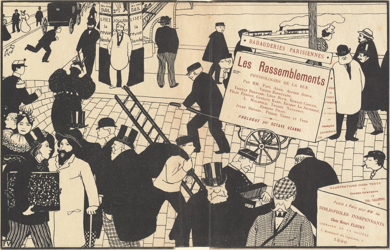 Les Rassemblementsin kirjatakki, 1896. tekijältä Félix Vallotton