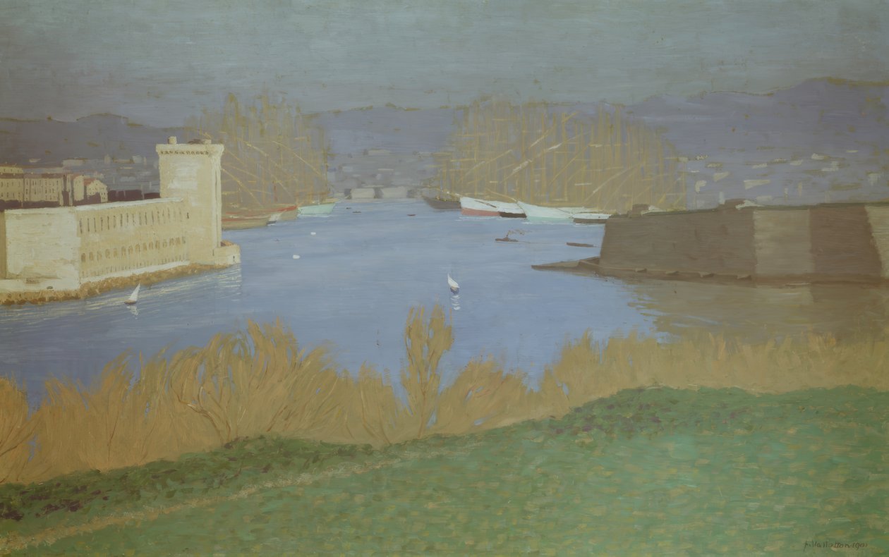 Marseillen satama tekijältä Félix Vallotton