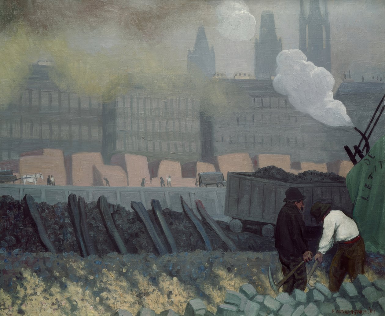 Rouenin satama tekijältä Félix Vallotton