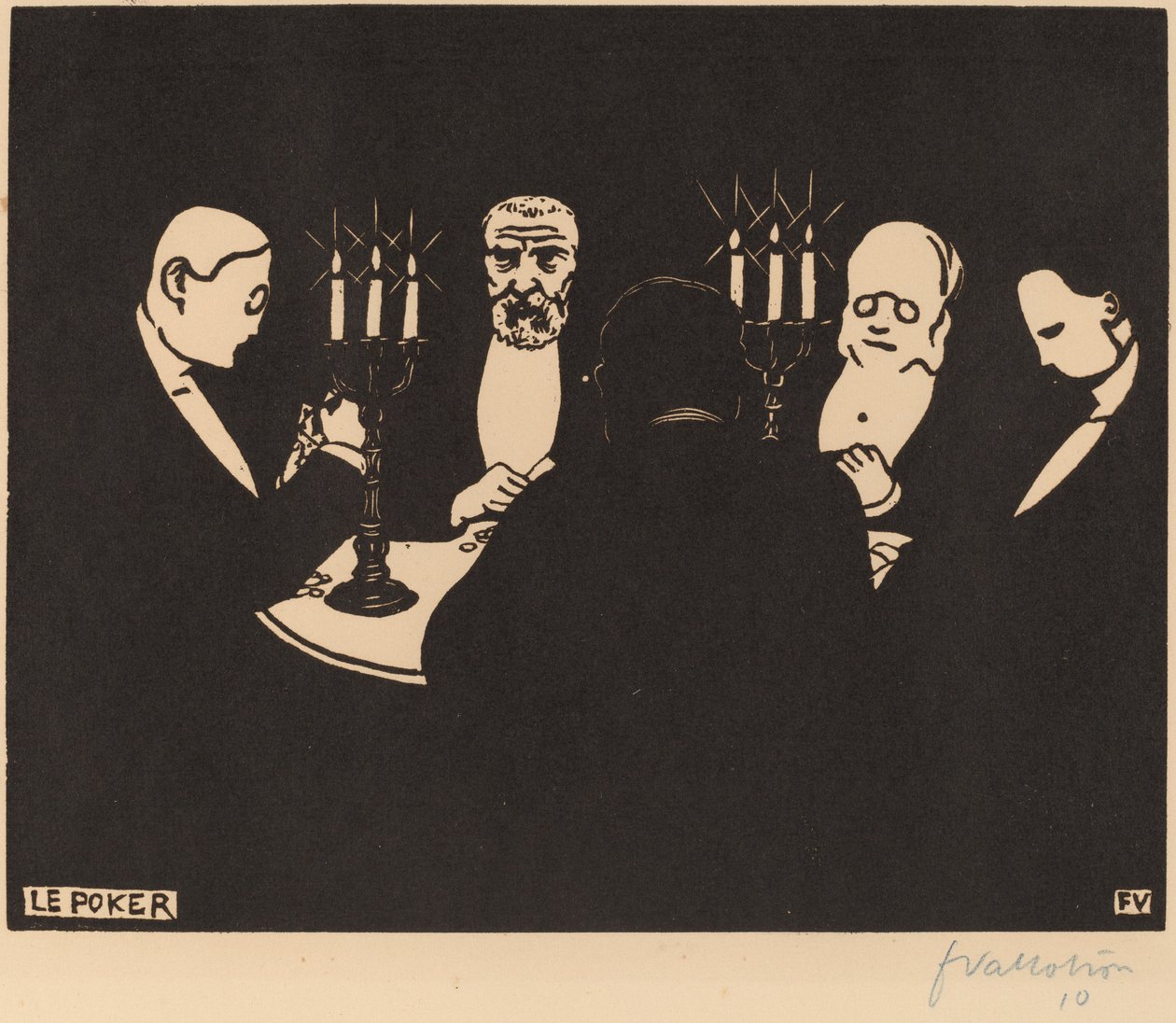 Le Poker (Poker) tekijältä Félix Vallotton