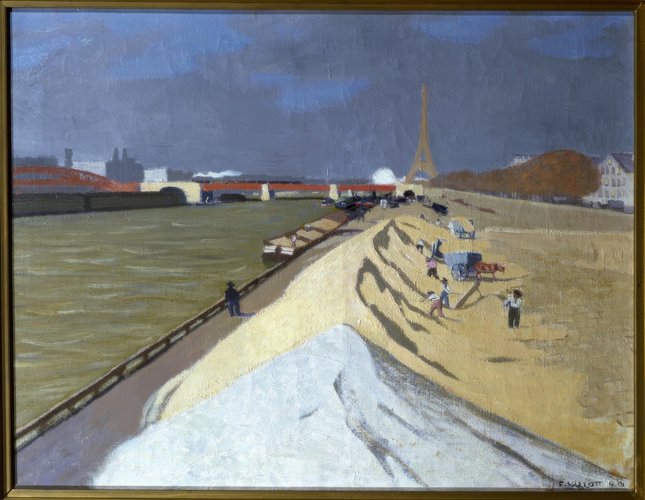 Kasa valkoista hiekkaa (Seinen rannat) tekijältä Félix Vallotton