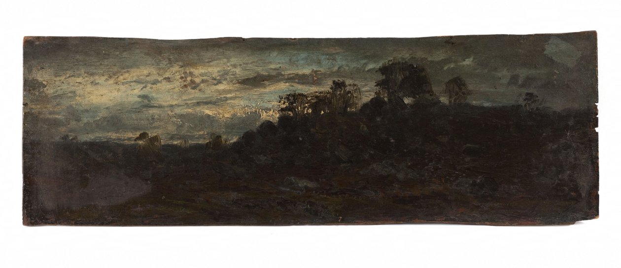 Barbizon, ilta, 2. puoli 1800-luvulla (öljy puulle) tekijältä Félix Ziem