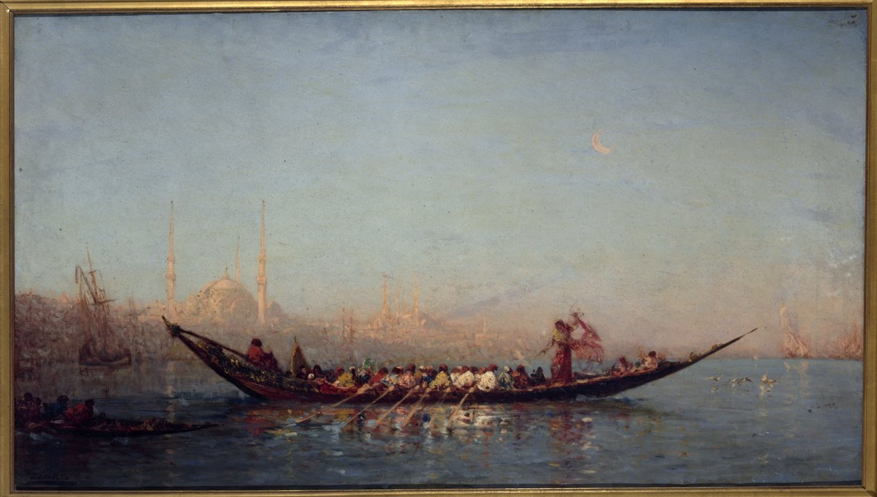 Konstantinopoli, sulttaanin kaitsi, vuosina 1880-1890 (öljy kankaalle) tekijältä Félix Ziem