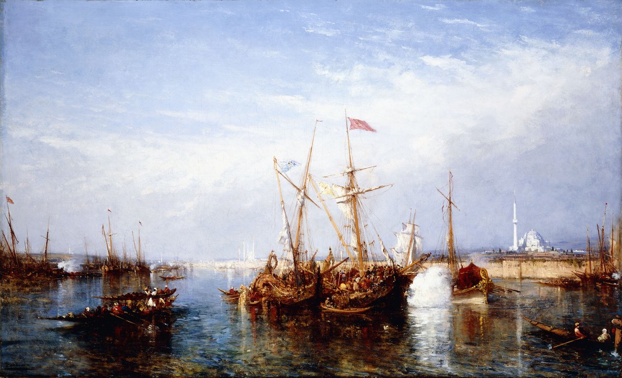 La Corne d"Or, Konstantinopoli, tekijältä Félix Ziem
