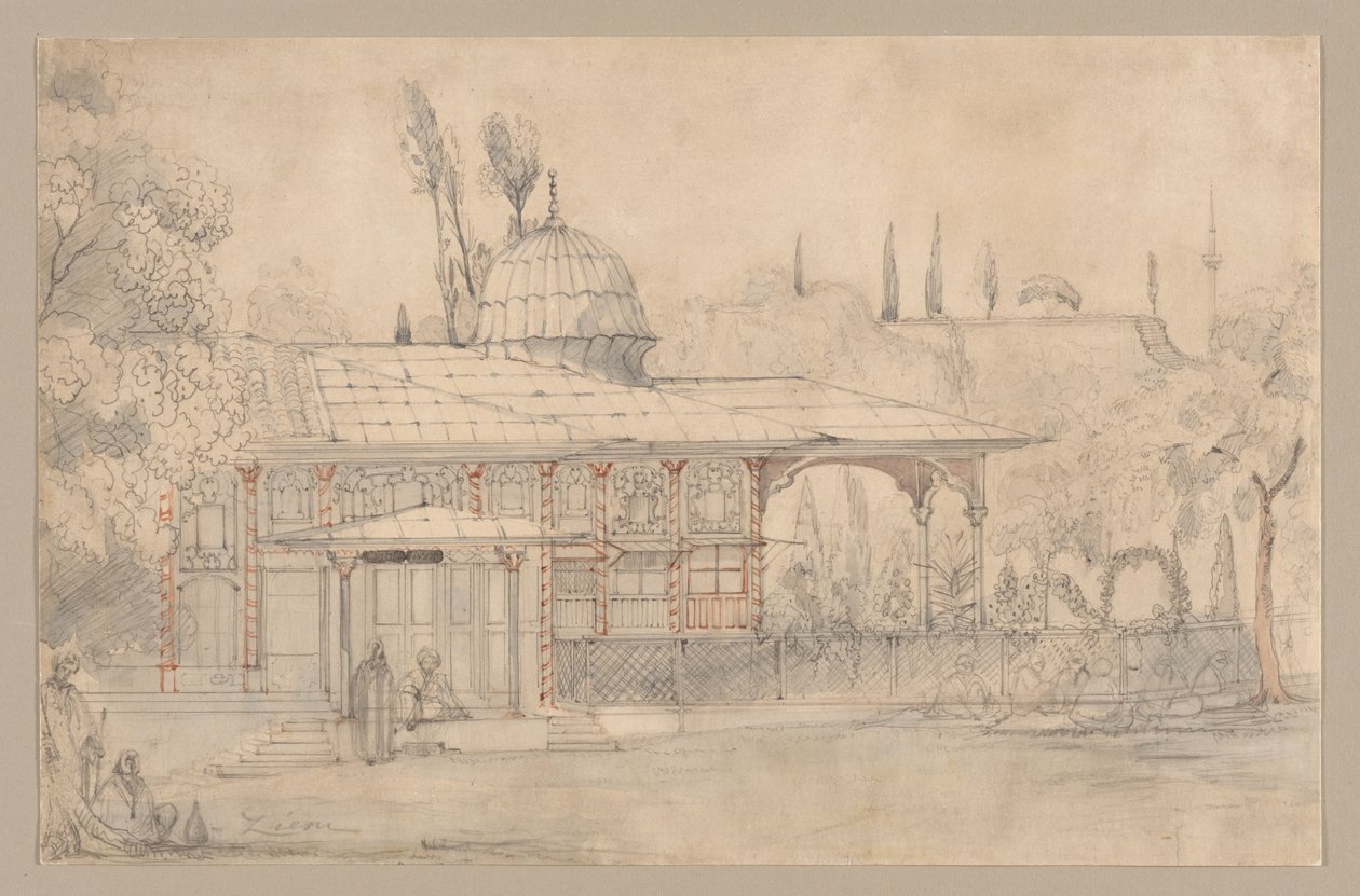 Paviljonki lähellä moskeijaa, 1800-luku. tekijältä Félix Ziem