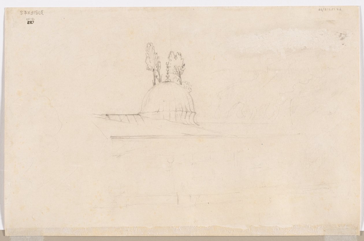 Luonnos paviljonkiin lähellä moskeijaa, 1800-luku. tekijältä Félix Ziem