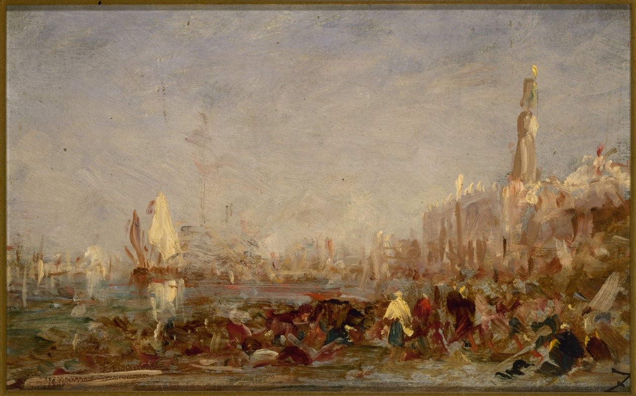 Venetsia, 1800-luvun 2. puolisko (öljy puulle) tekijältä Félix Ziem