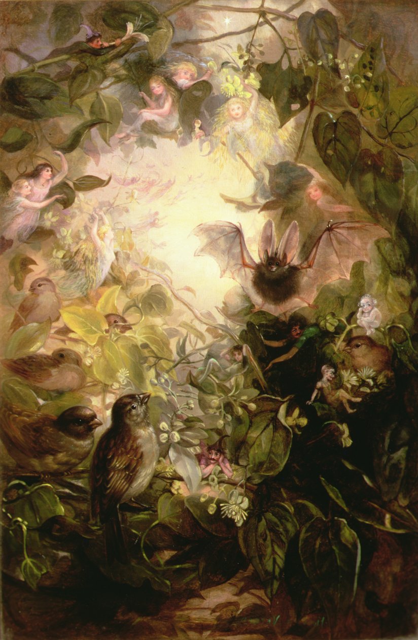The Fairy Hunt (öljy kankaalle) tekijältä Florence Vernon